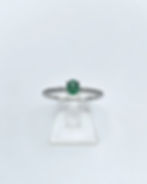 Anel ouro branco 19.2kt 1.8g - esmeralda e diamantes, vista frontal