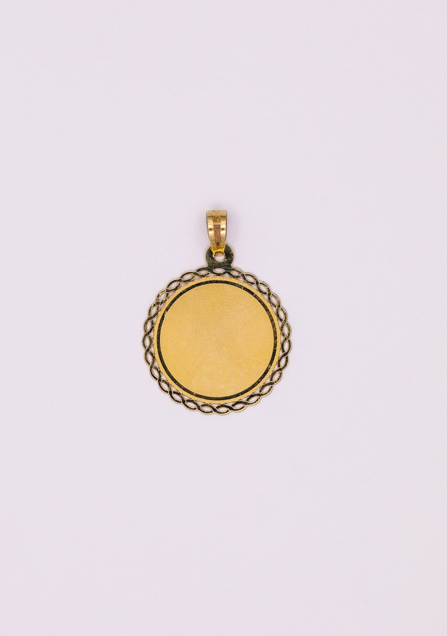 Medalha personalizável ouro 9kt 0.5g - circular 17mm