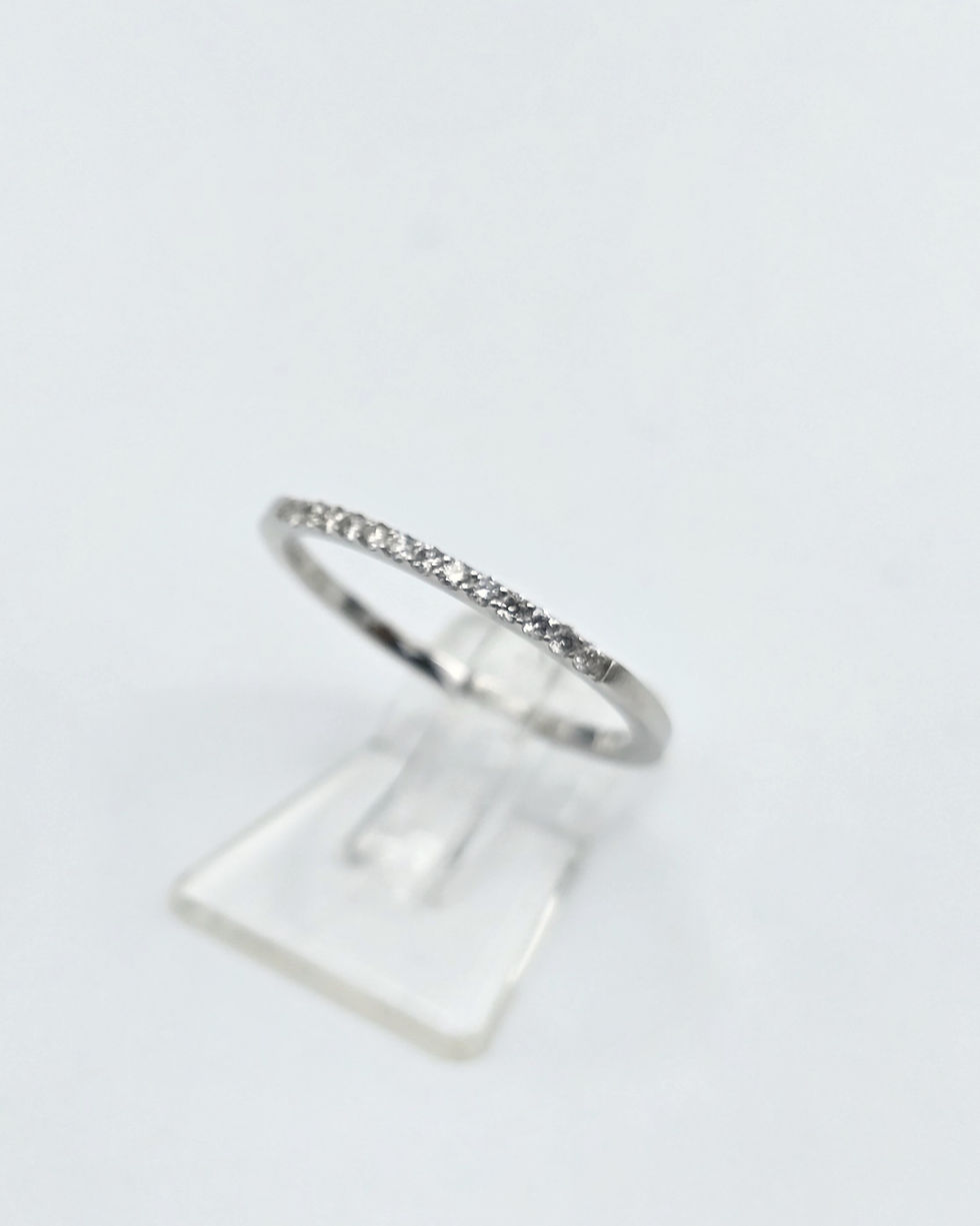 Miniatura: Anel ouro branco 19.2kt 1.4g - diamantes memória, vista lateral