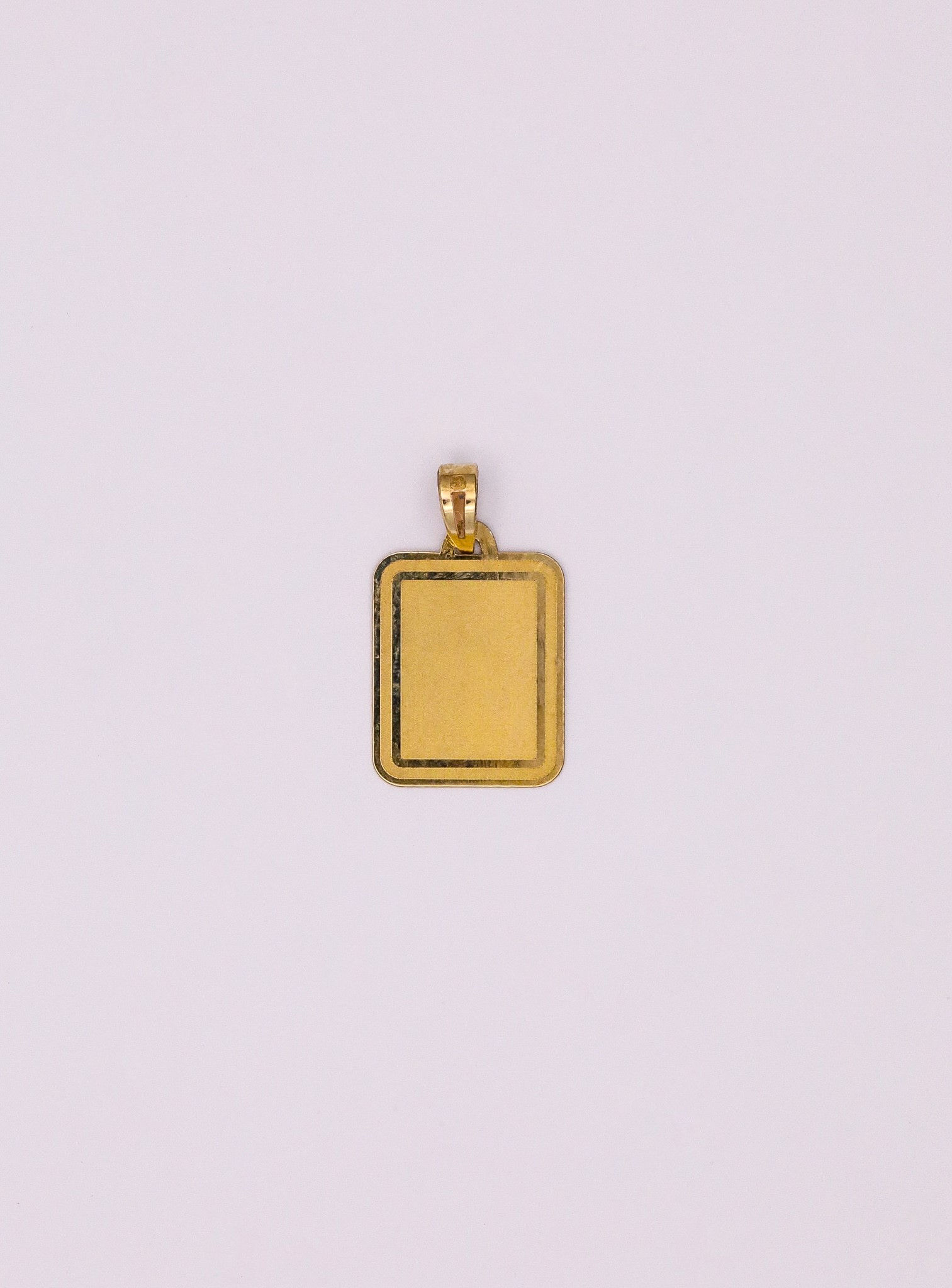 Medalha personalizável ouro 9kt 0.8g - retangular 13mm