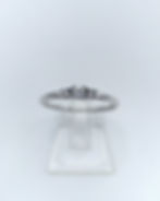 Anel ouro branco 19.2kt 1.9g - três diamantes, vista frontal