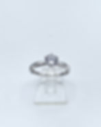 Anel ouro branco 19.2kt 2.6g - solitário, vista frontal