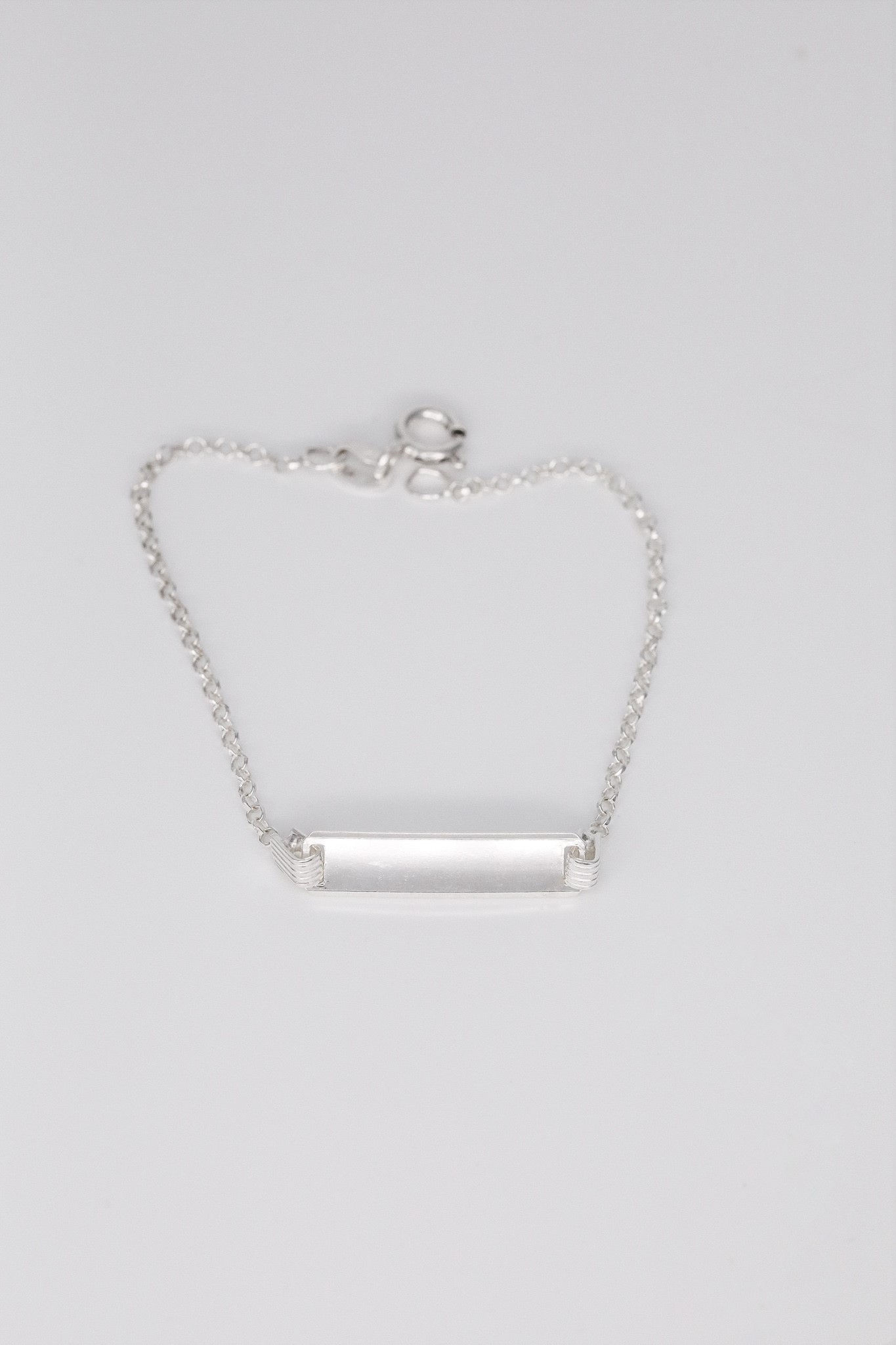 Pulseira em prata com chapa