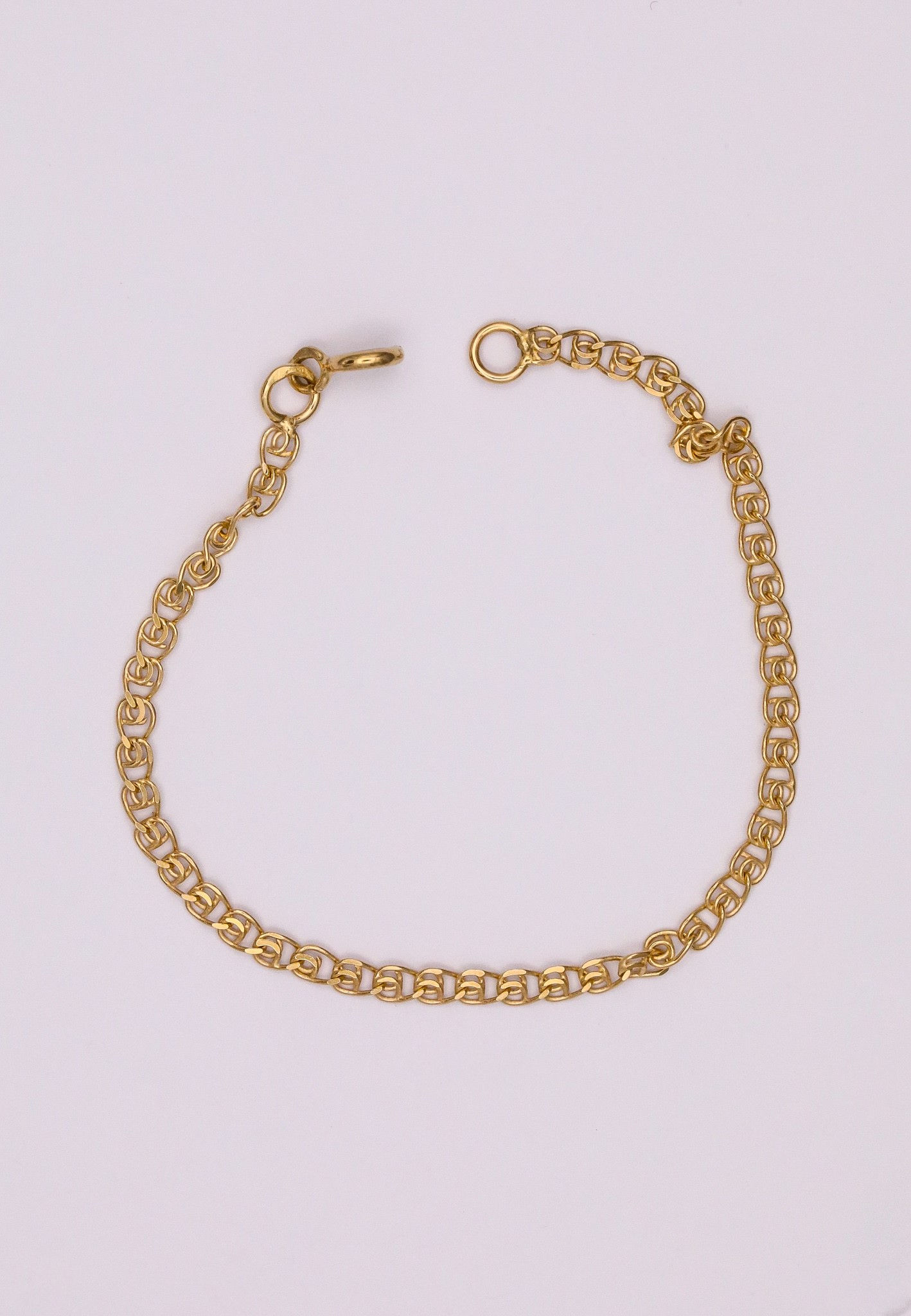 Pulseira de criança ouro amarelo 19.2kt - malha love - 1.7g