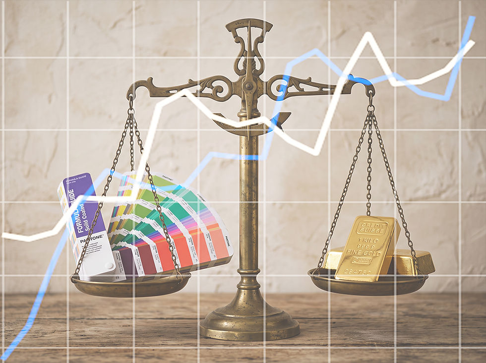 "Pantone books worth current market rate of gold"