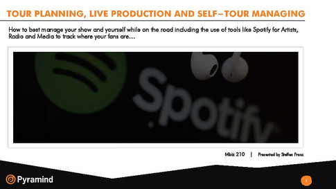 Touring and DIY Tour Managing