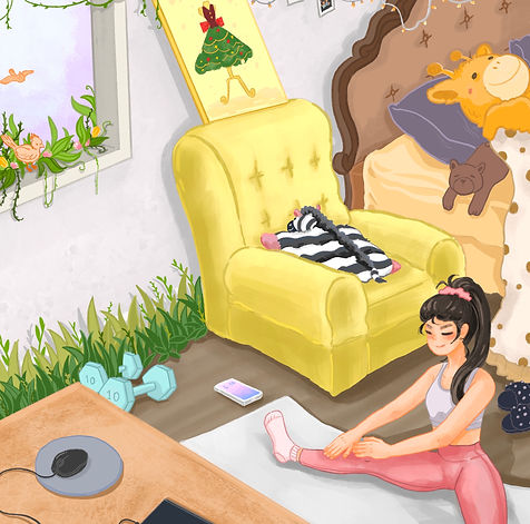 Story scene illustrations