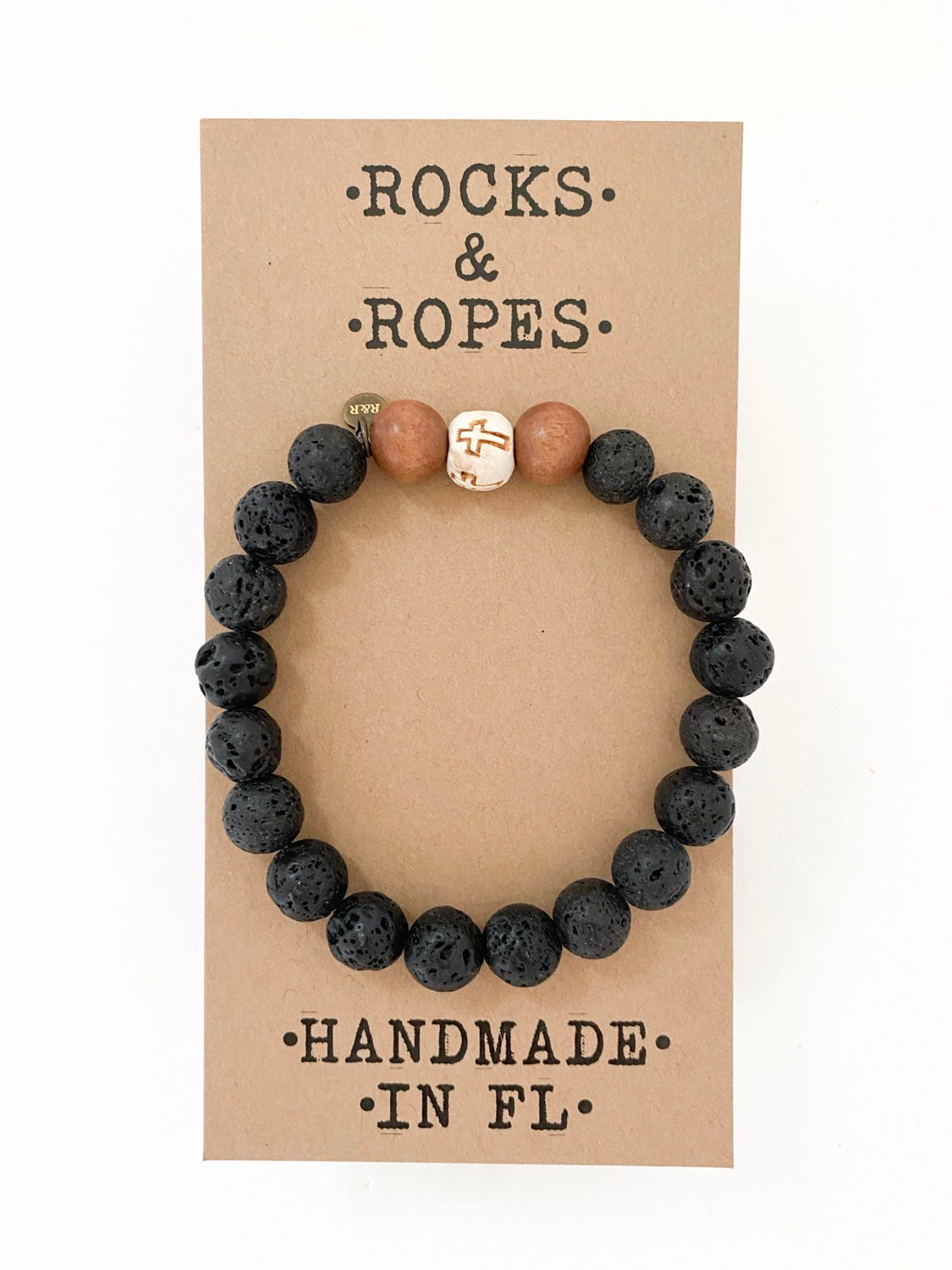 Grounding & Faith - Men's Cross and Black Lava