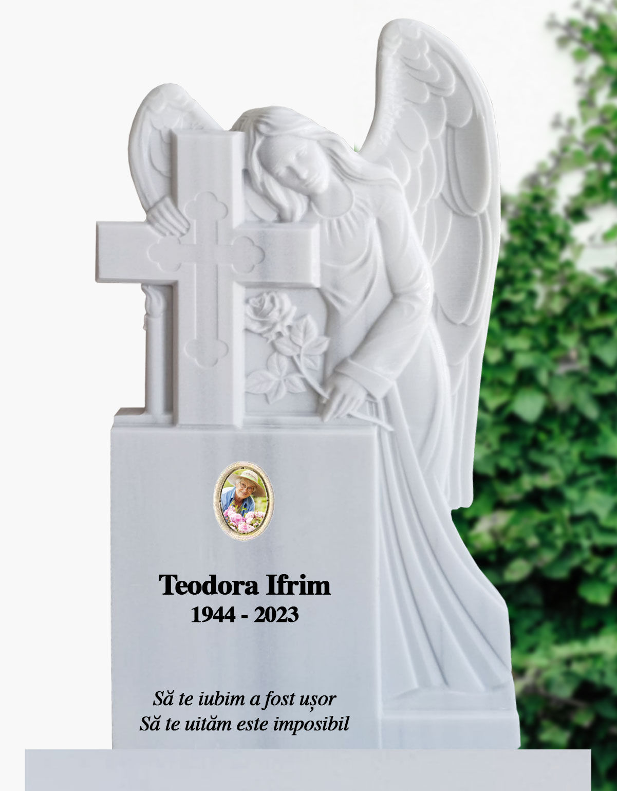 monument funerar din marmura sculptat