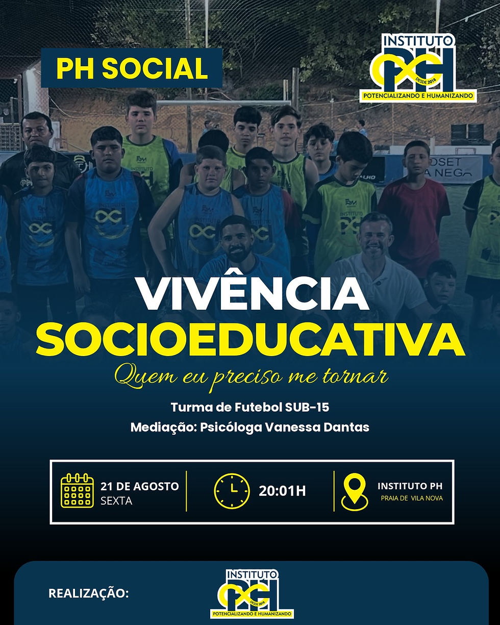 Vivência Socioeducativa - Quem eu preciso me tornar.