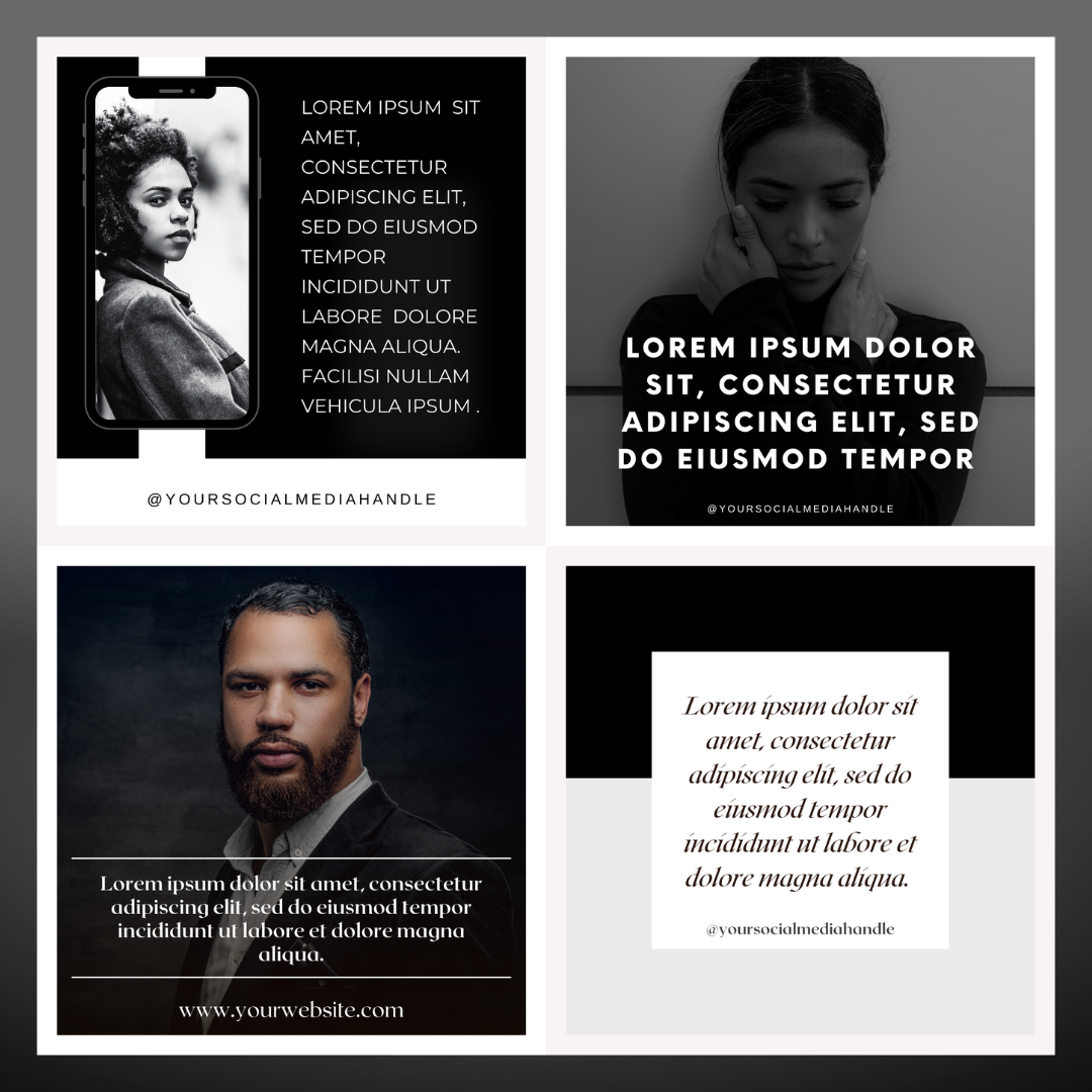 BLACK Social Media Template Pack