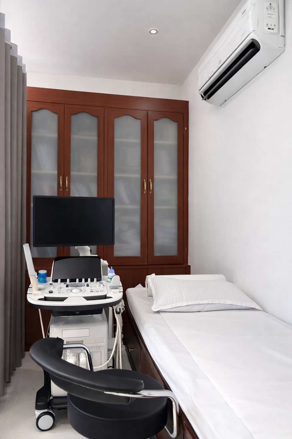 Modern medical examination room setup