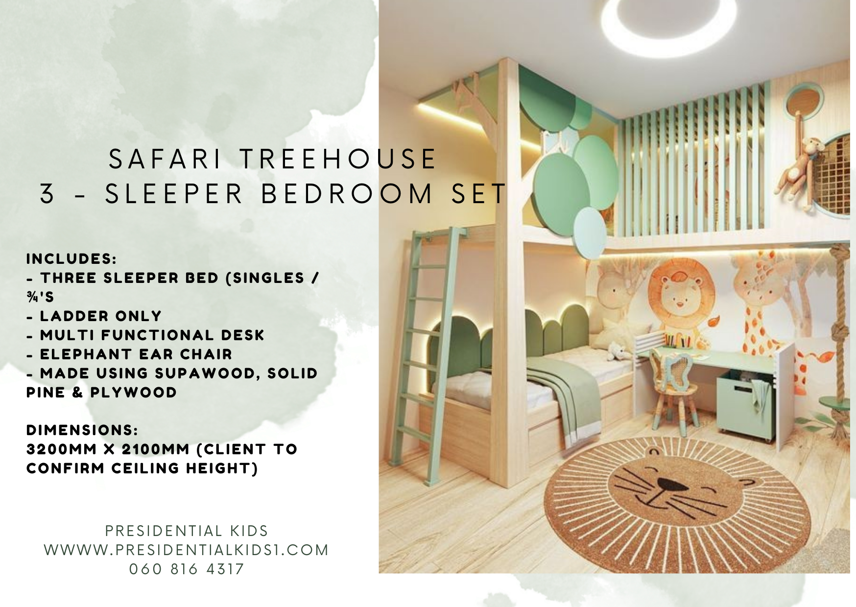 Safari Treehouse Playhouse Bed