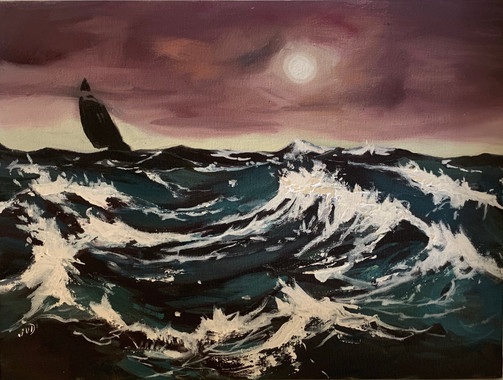 The Sea in Winter oil on panel 9x12_ $235