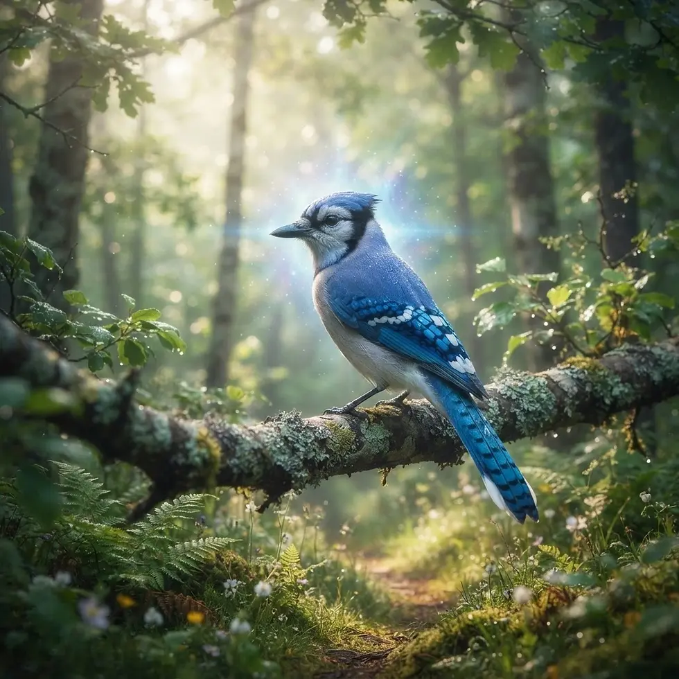Le geai bleu, messager spirituel de la clarté