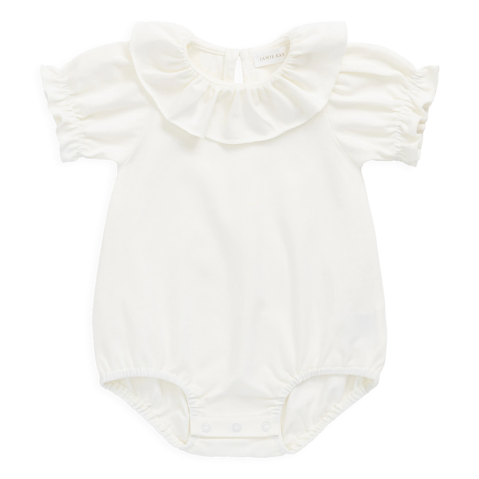 Jamie Kay Pima Cotton Livvy Bodysuit - Parchment Mellow Baby Store Clothes
