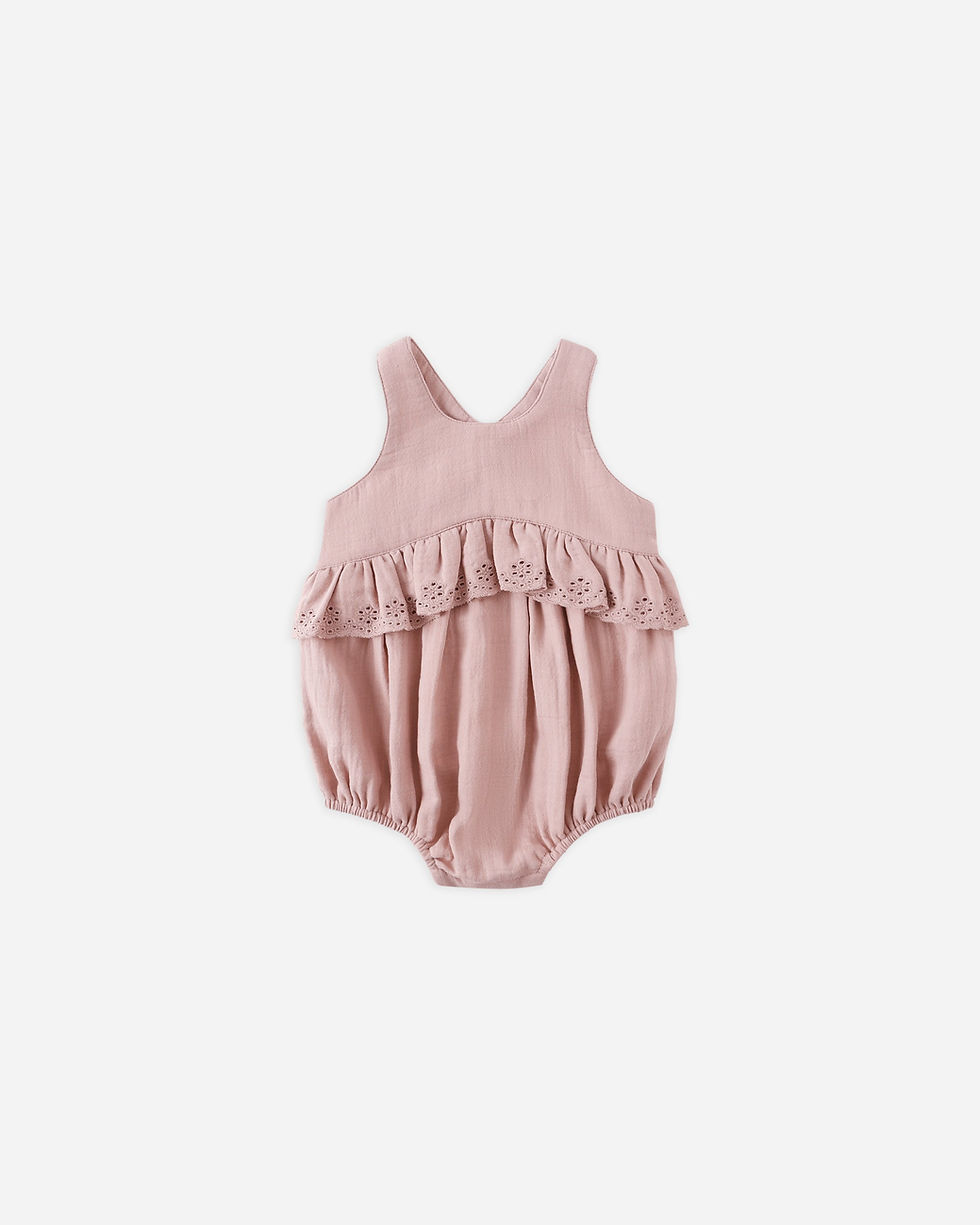 Quincy Mae Penny Romper, Mauve Mellow Singapore Baby Children Shop