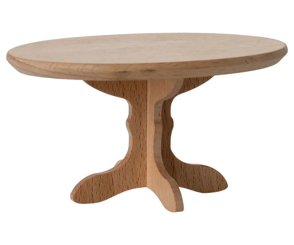 Maileg Oval Coffee Table, Mouse - Nature
