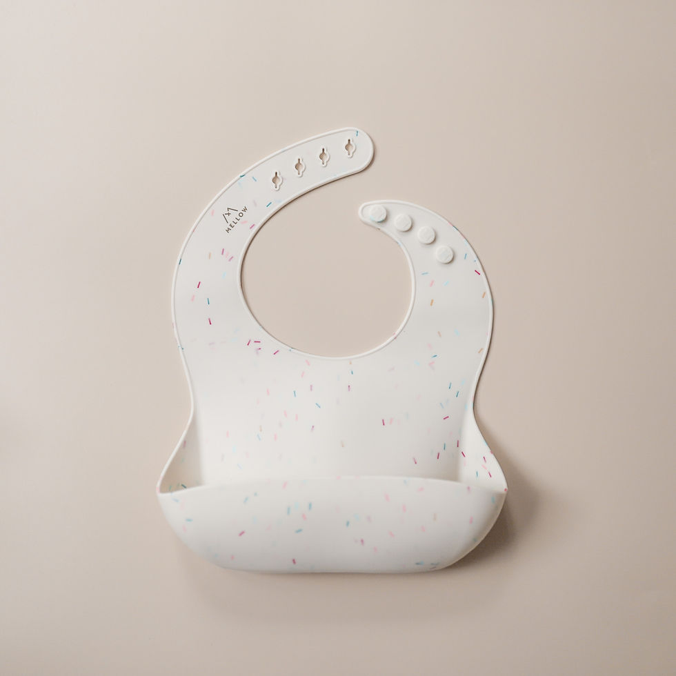 Mellow Silicone Bib - Rainbow Sprinkles / Whimsical Vanilla