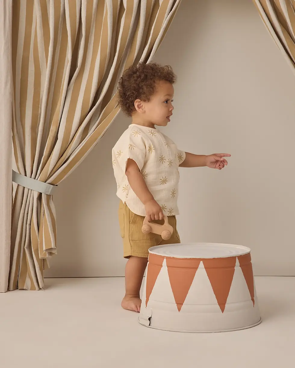 Quincy Mae Woven Boxy Top, Sunburst Mellow Baby Singapore Children shop