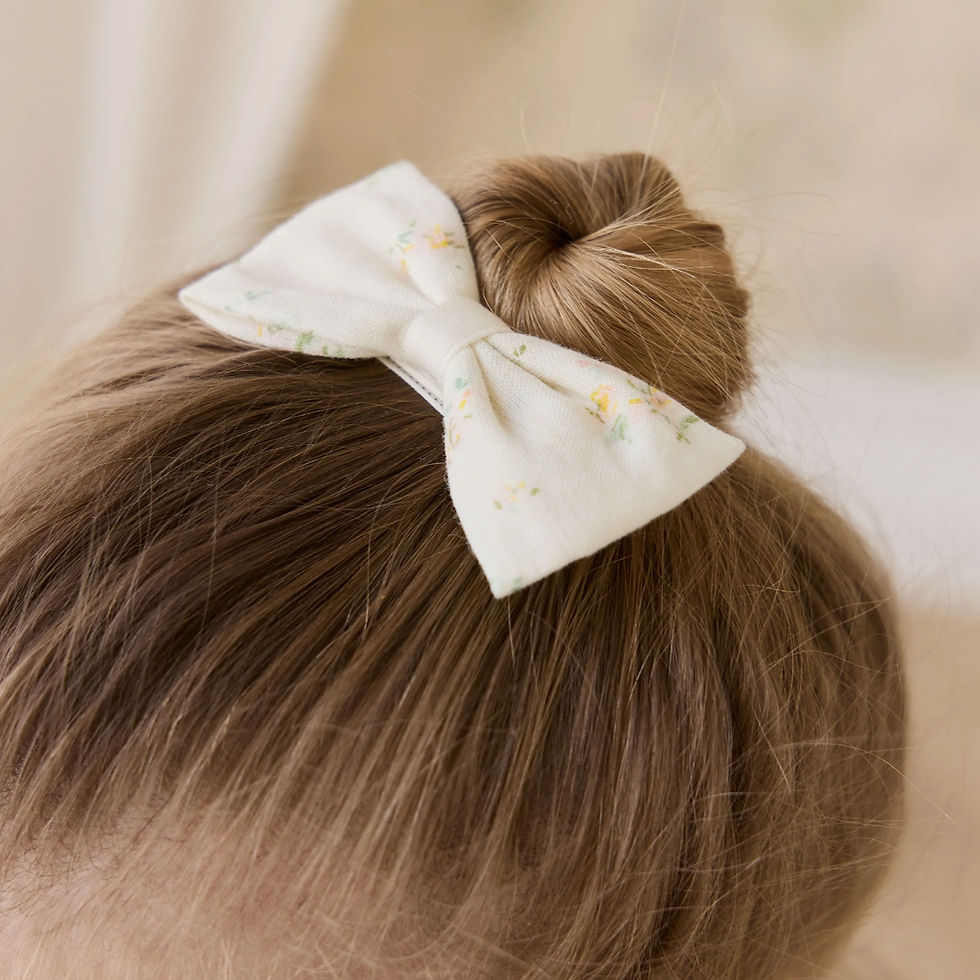 Thumbnail: Jamie Kay Organic Cotton Desiree Bow - Justine Parchment Mellow Shop