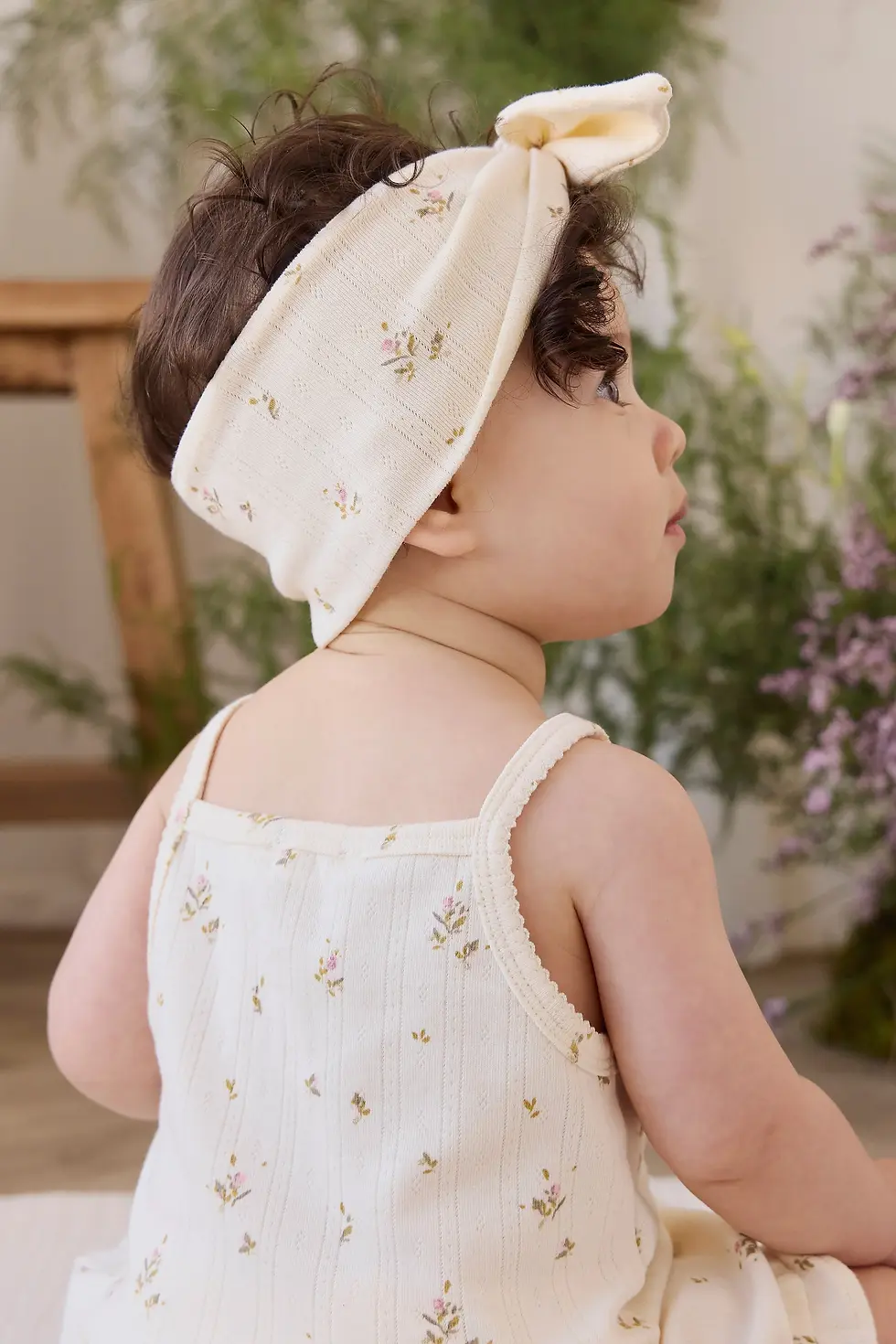 Jamie Kay Organic Cotton Pointelle Headband - Dina Antique