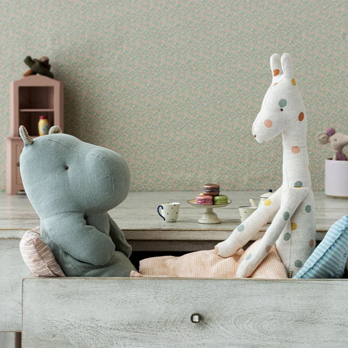 Maileg Safari friends,  Medium Hippo - Chinos Green Mellow Baby Store