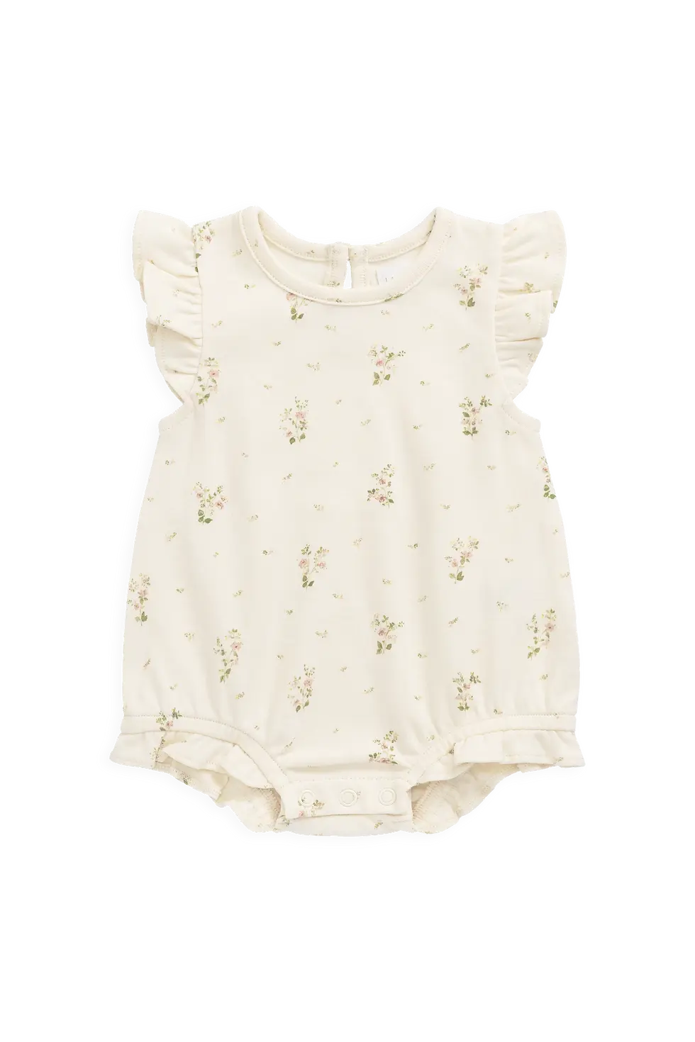 Jamie Kay Organic Cotton Adrienne Playsuit - Josepha Egret Small Singapore Mellow Children Baby Shop