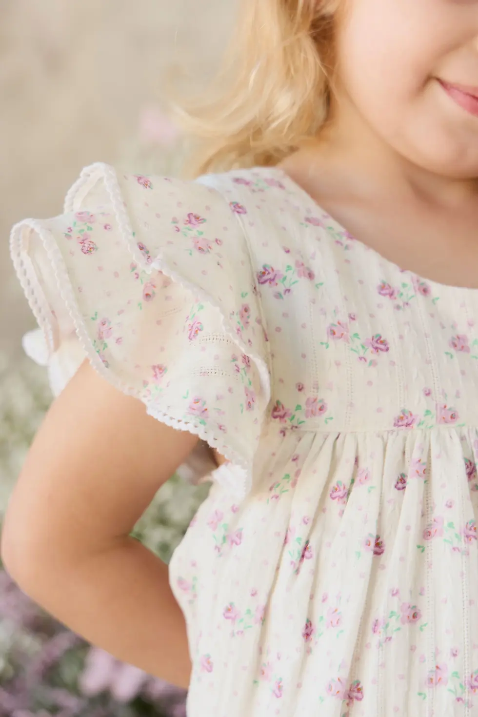 Thumbnail: Jamie Kay Organic Cotton Caroline Dress - Molly Lilac Mellow Singapore Children baby shop