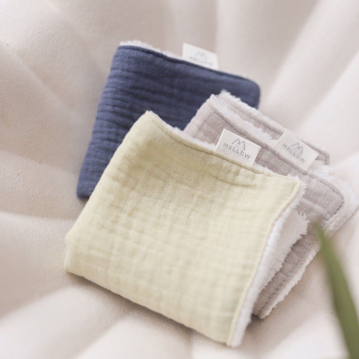 Mellow Baby Washcloths (Set of 3), French Denim