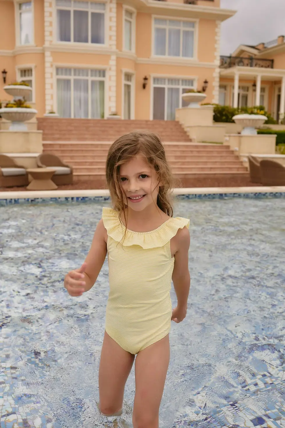 Thumbnail: Emmeline Swimsuit - Camomile Stripe