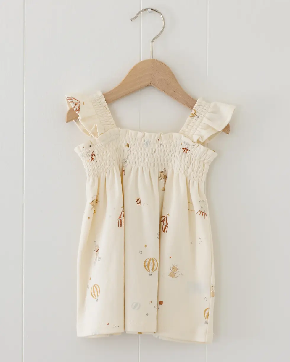 Thumbnail: Quincy Mae Smocked Jersey Dress, Carnival Mellow Singapore Baby Children Shop