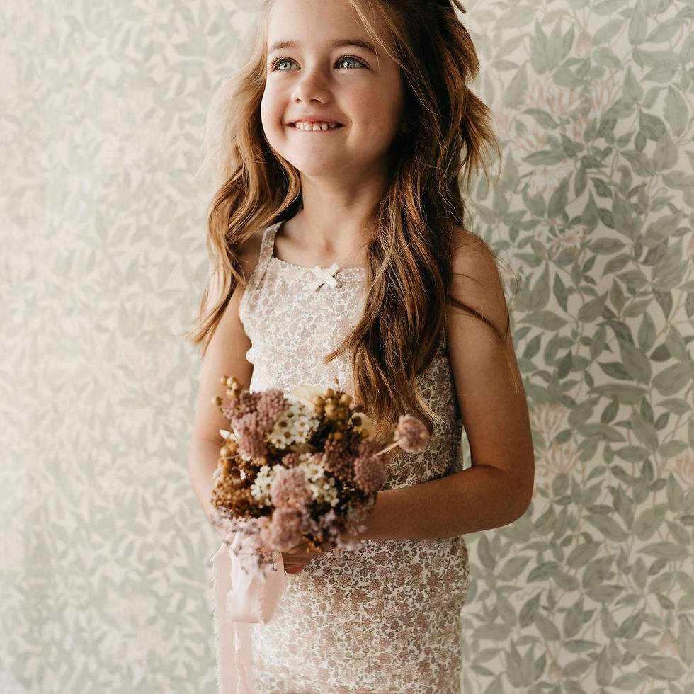 Jamie Kay Cotton Singlet - Chloe Floral Tofu