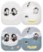 Wee Gallery Shaped Bath Books - Penguin & Friends