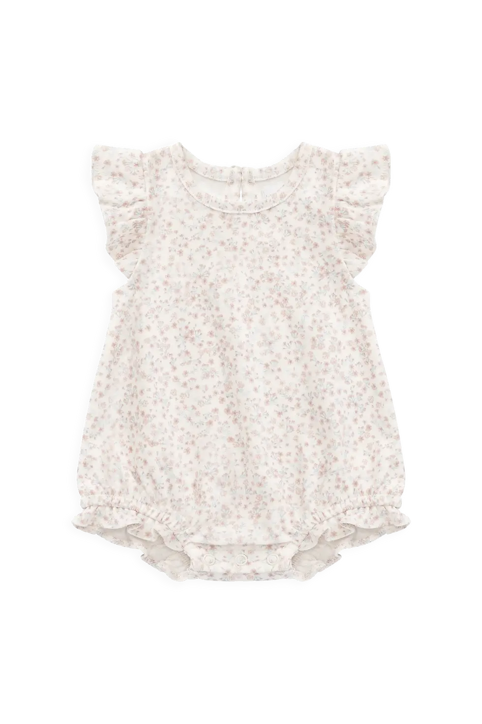 Jamie Kay Organic Cotton Adrienne Playsuit - Posy Milk Mellow Singapore Children Baby Shop