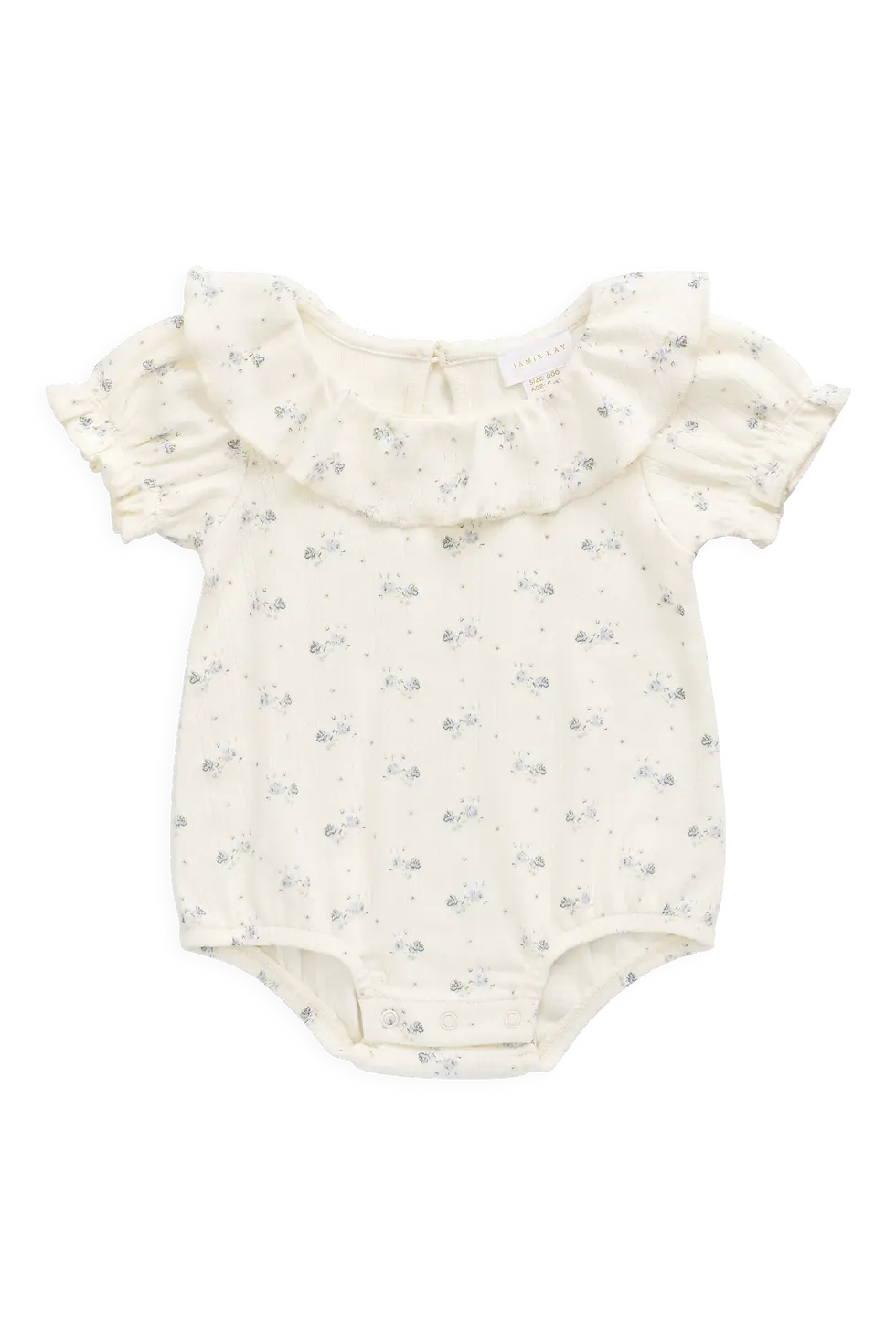 Jamie Kay Organic Cotton Pointelle Marlene Bodysuit - Molly Blue Mellow Singapore Baby Shop