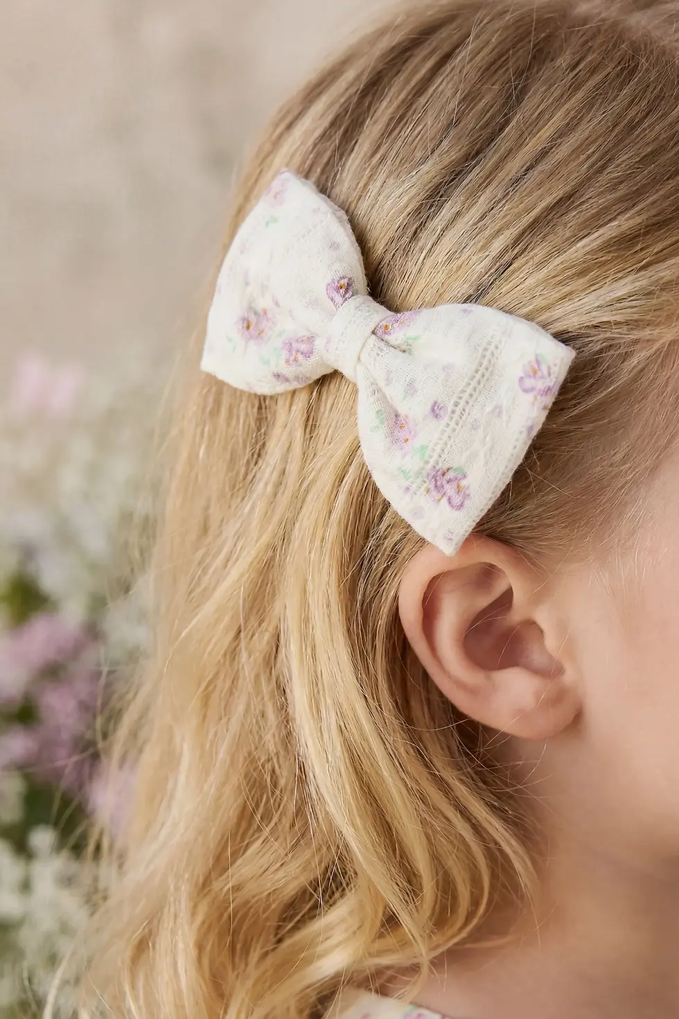 Jamie Kay Organic Cotton Desiree Bow - Molly Lilac Mellow Singapore Baby Children Shop