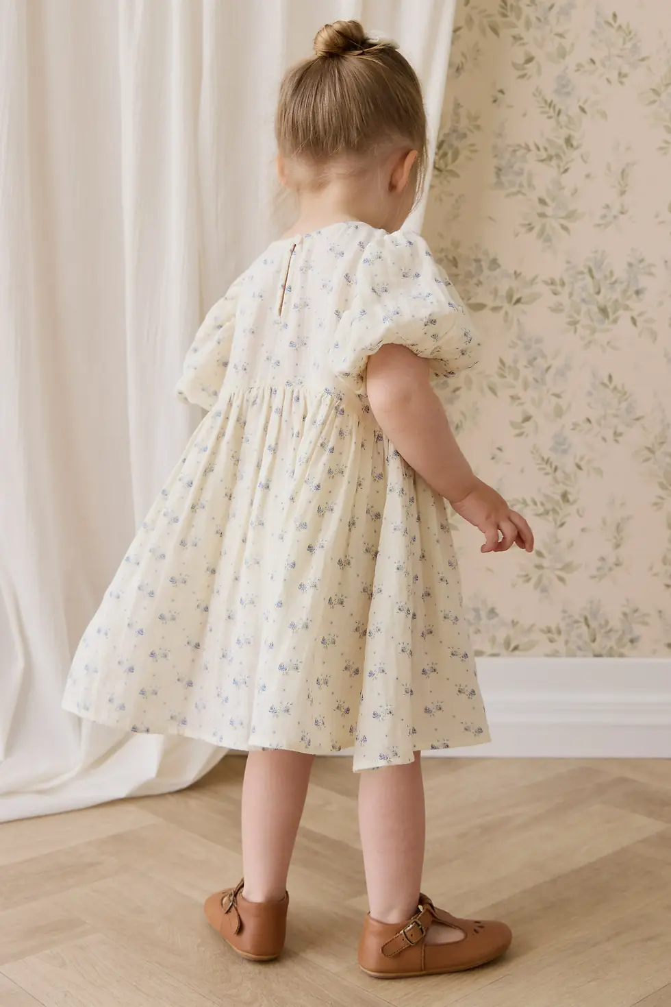 Thumbnail: Jamie Kay Organic Cotton Muslin Frannie Dress - Molly Blue Mellow Baby Stop Clothes