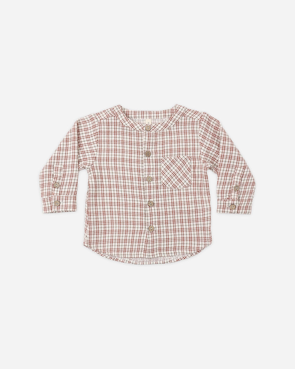 Quincy Mae Milo Shirt, Christmas Plaid Mellow Baby Shop Singapore