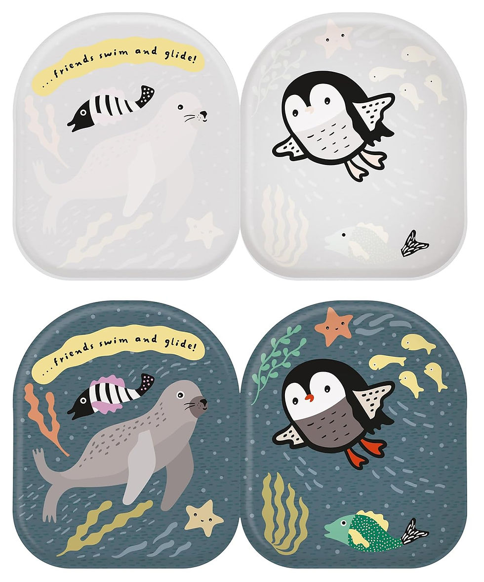 Thumbnail: Wee Gallery Shaped Bath Books - Penguin & Friends