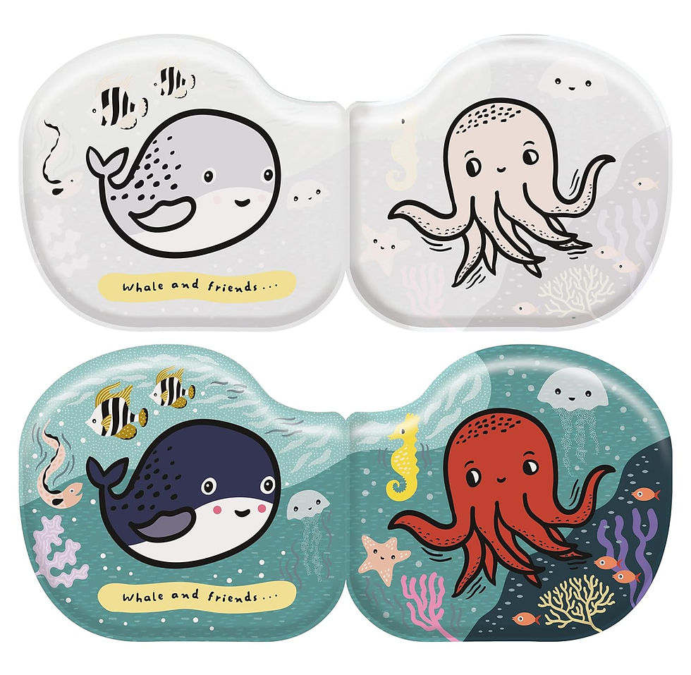 Thumbnail: Wee Gallery Shaped Bath Books - Whale & Friends