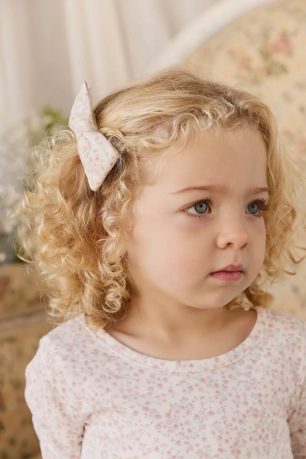 Jamie Kay Organic Cotton Desiree Bow - Posy Milk Mellow Singapore Children Baby Shop