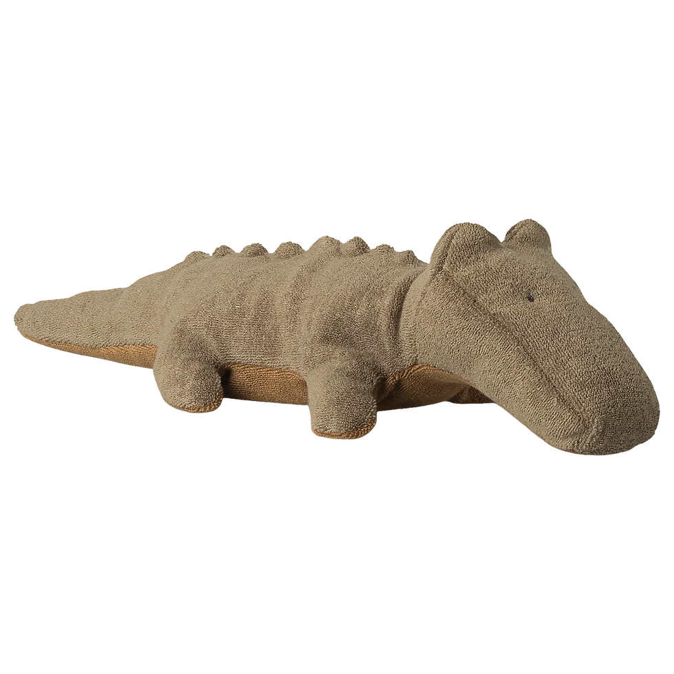Maileg Safari friends Crocodile Small Olive green Mellow Baby Store