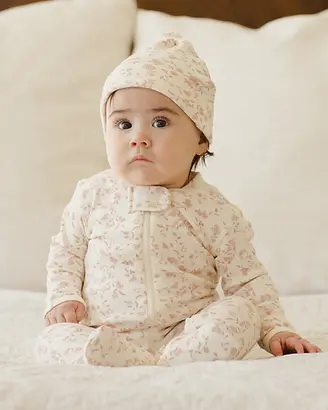 Quincy Mae Zip Long Sleeve Sleeper - French Garden Singapore Mellow Baby Store.webp