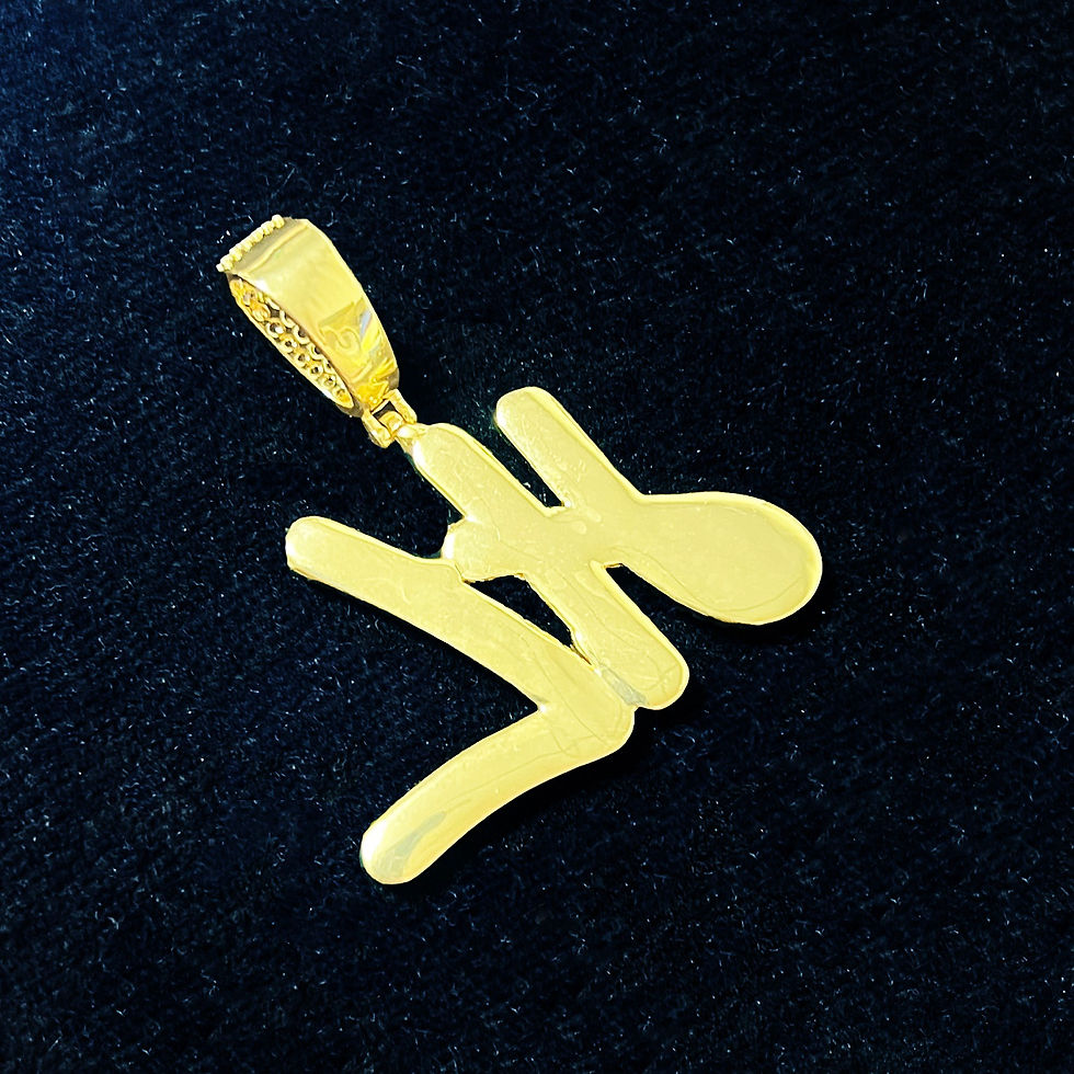 Custom Red Zircon Cursive Letter Name Pendant Necklace For Men Women Solid Back