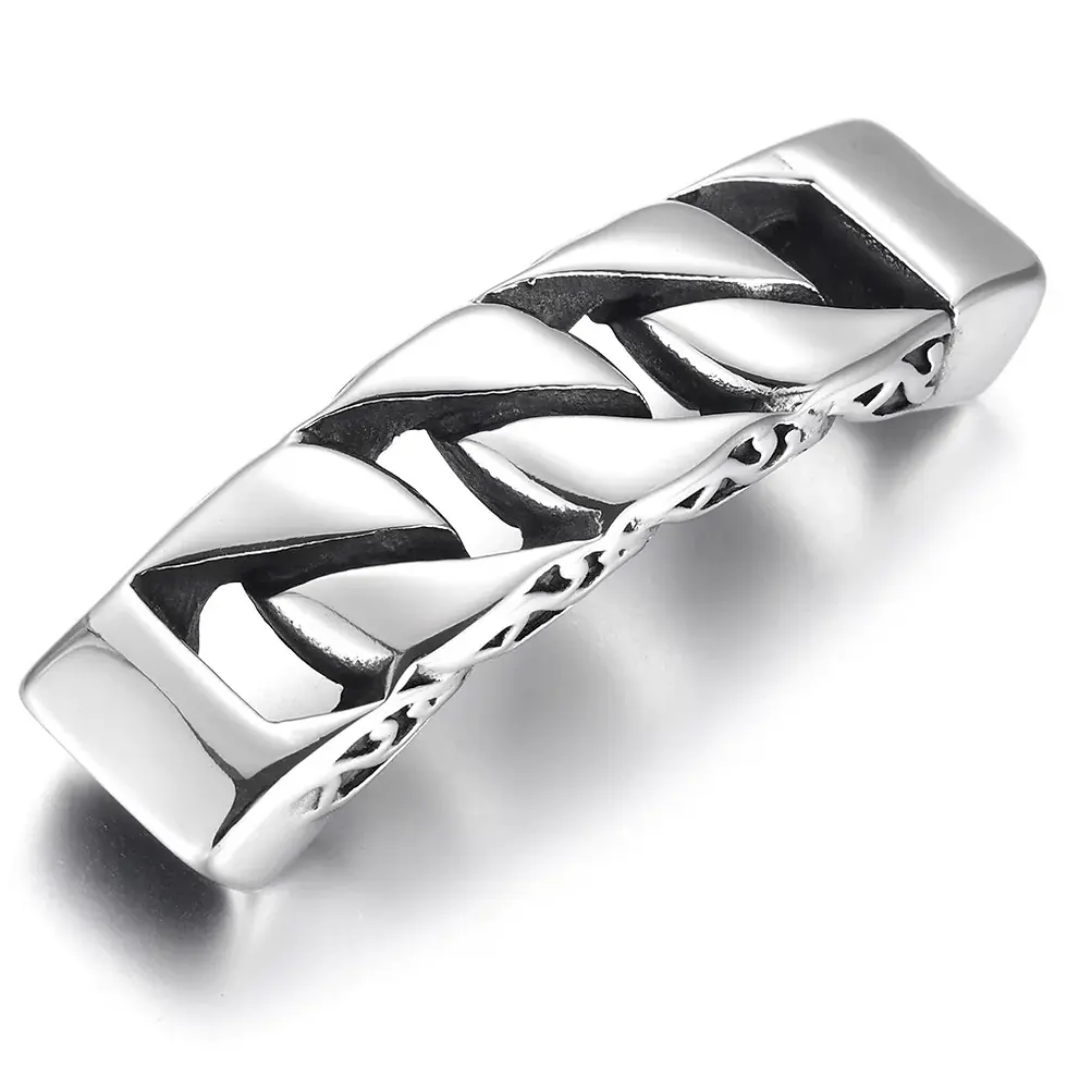 Stainless Steel Connectors Punk Chain Connect 12*6mm Leather for DIY Bracelet Fi