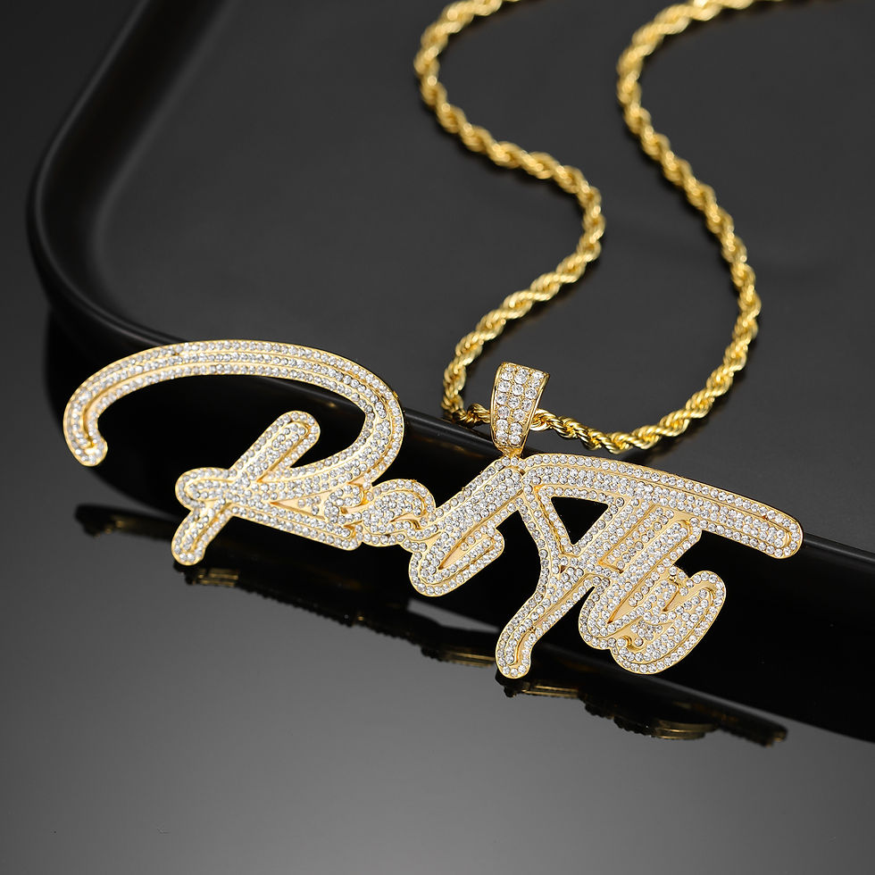 Personalized Name Diamond Custom Name Necklace Iced Out Hip Hop Stainless Steel