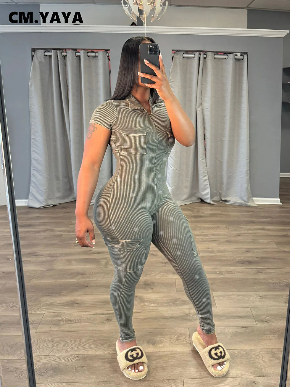 CM.YAYA Short Sleeve Women V-Neck Striped Print Rompers Jumpsuits 2024 Fall Nigh