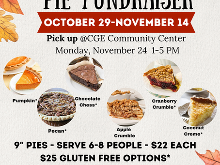 Thanksgiving Pie Fundraiser