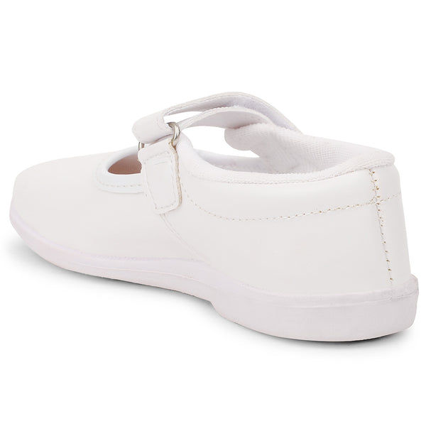 Thumbnail: Prefect White Ballerina Dress School Shoes For Kids S/GIRL(V) By Liberty